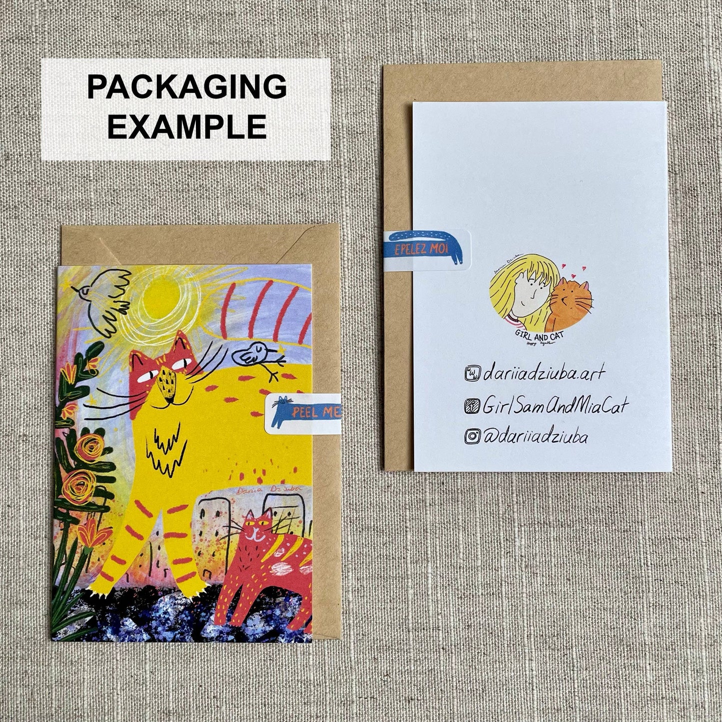 Mini card: Cats in the Greenery