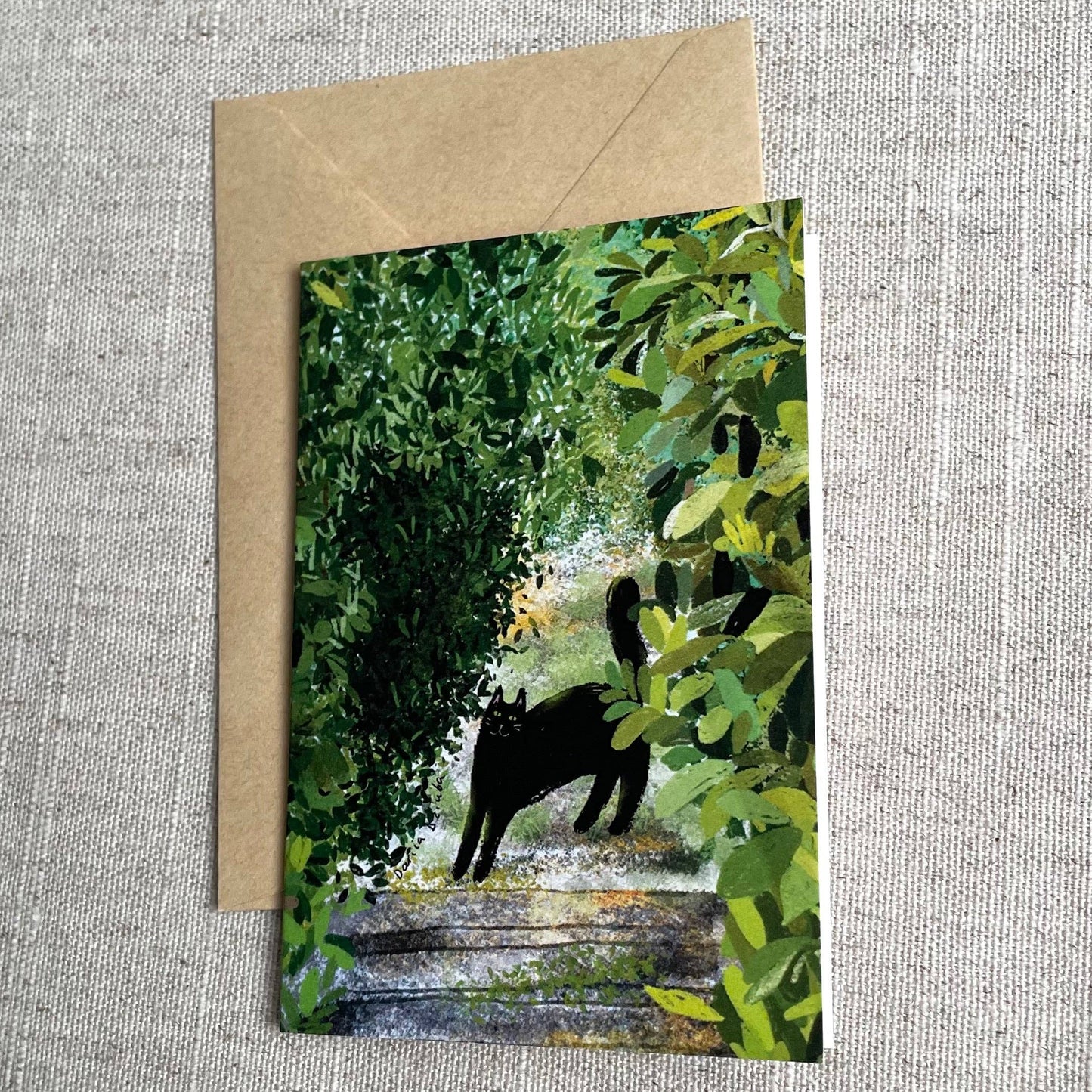 Mini card: Cats in the Greenery