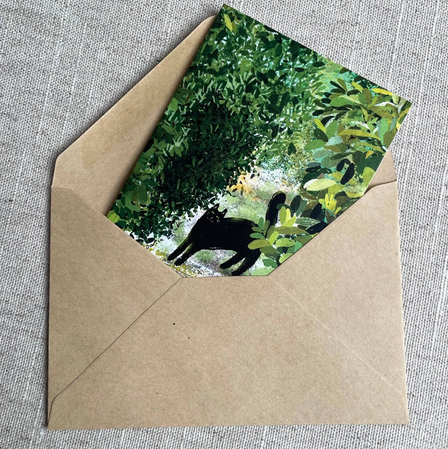 Mini card: Cats in the Greenery