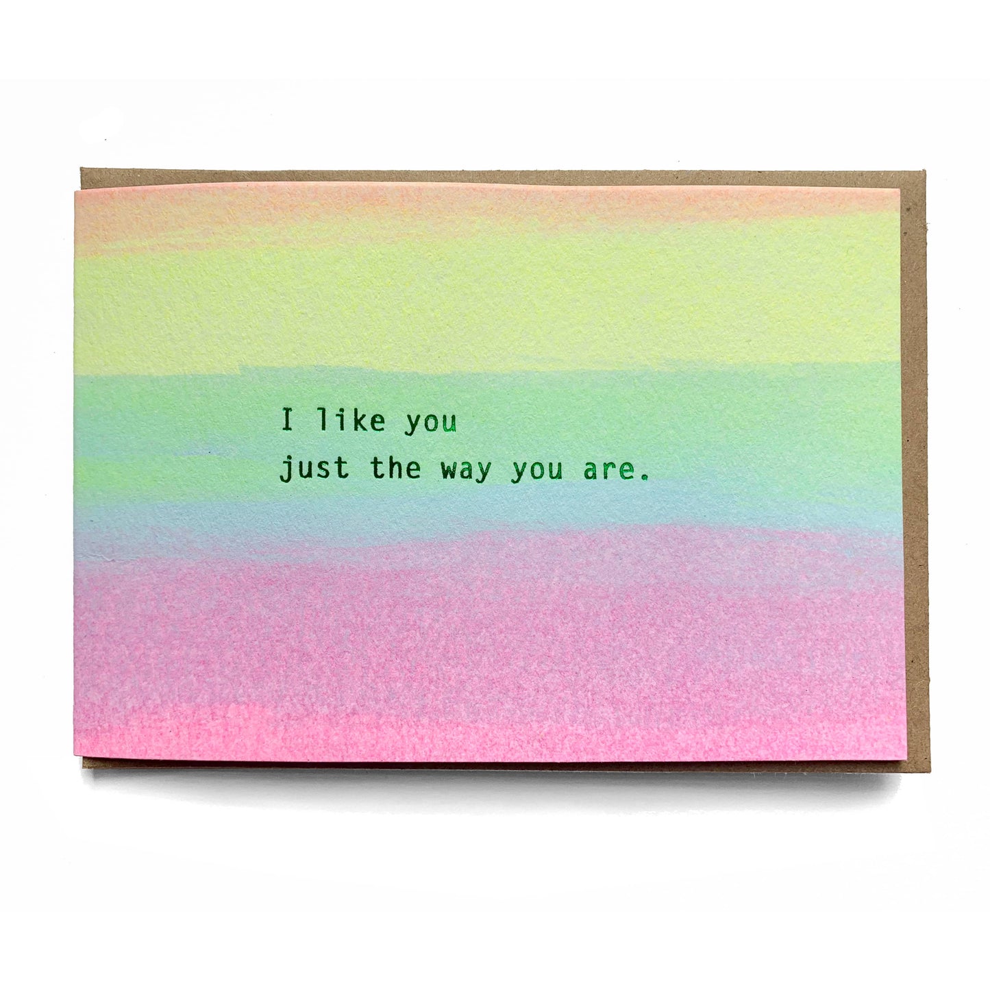 Rainbow Love Card, I like you