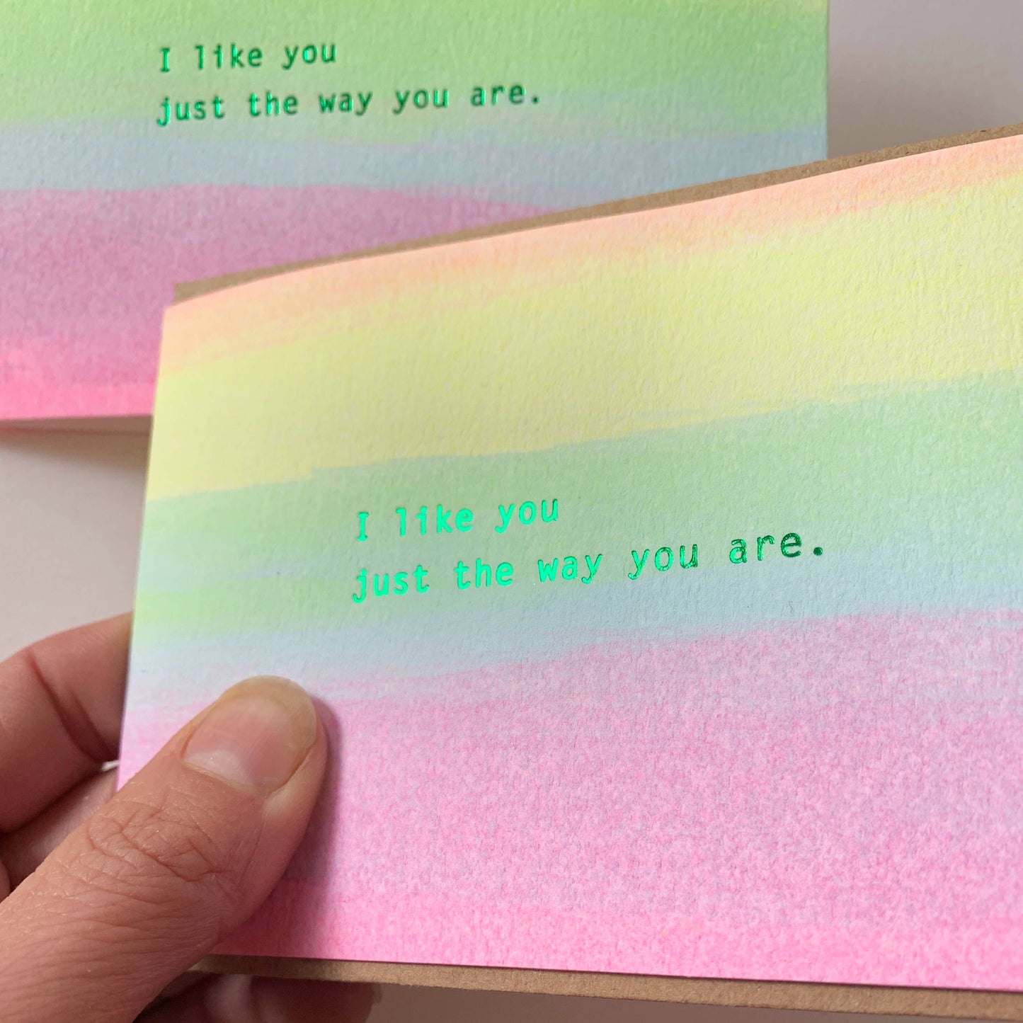 Rainbow Love Card, I like you