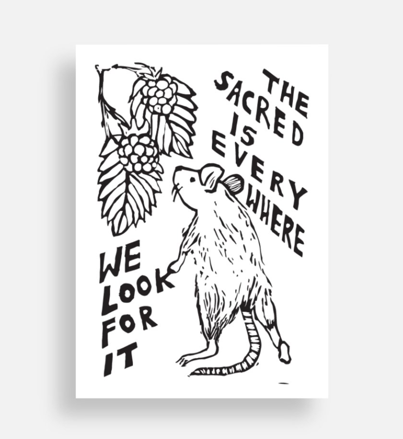3" Vinyl Sticker - Sacred is everywhere - rat