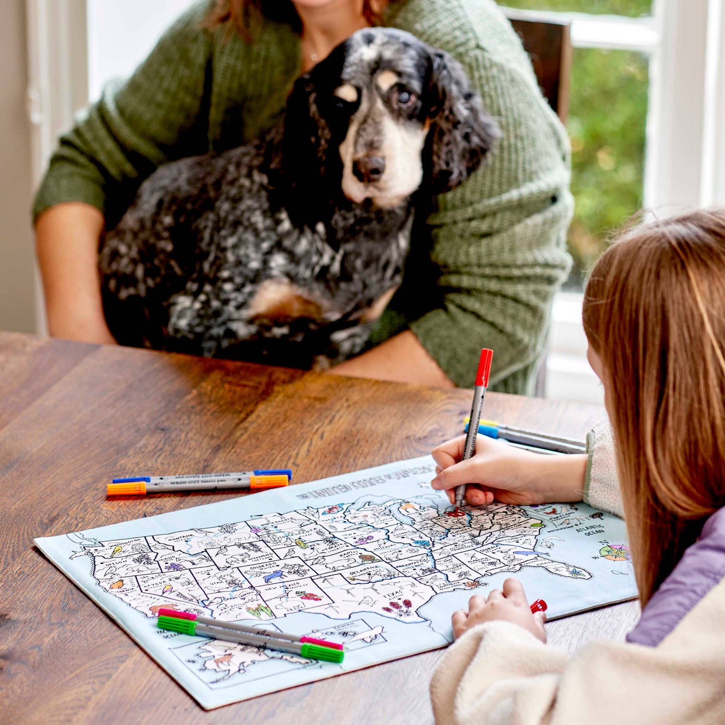 Craft Kit DIY - Coloring Mat - US Map