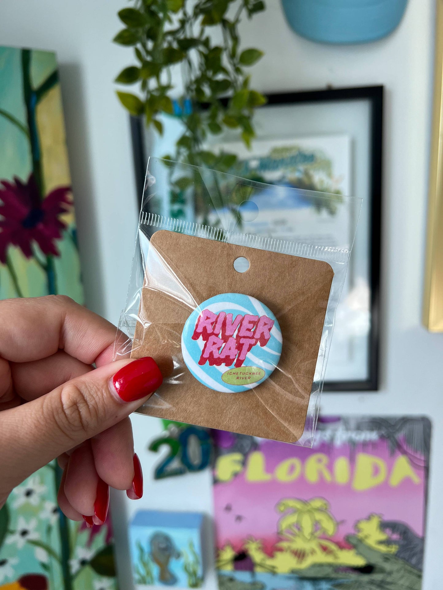 River Rat (Ichetucknee River) | Round Button Pin