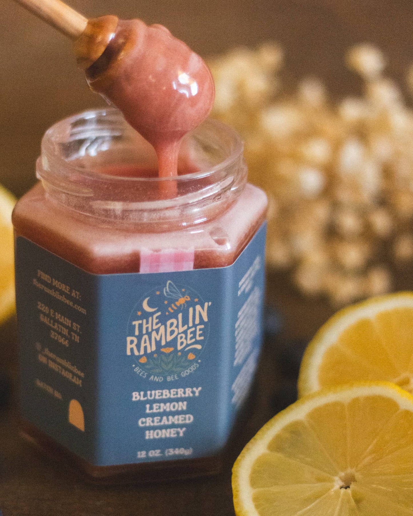 Blueberry Lemon Creamed Honey