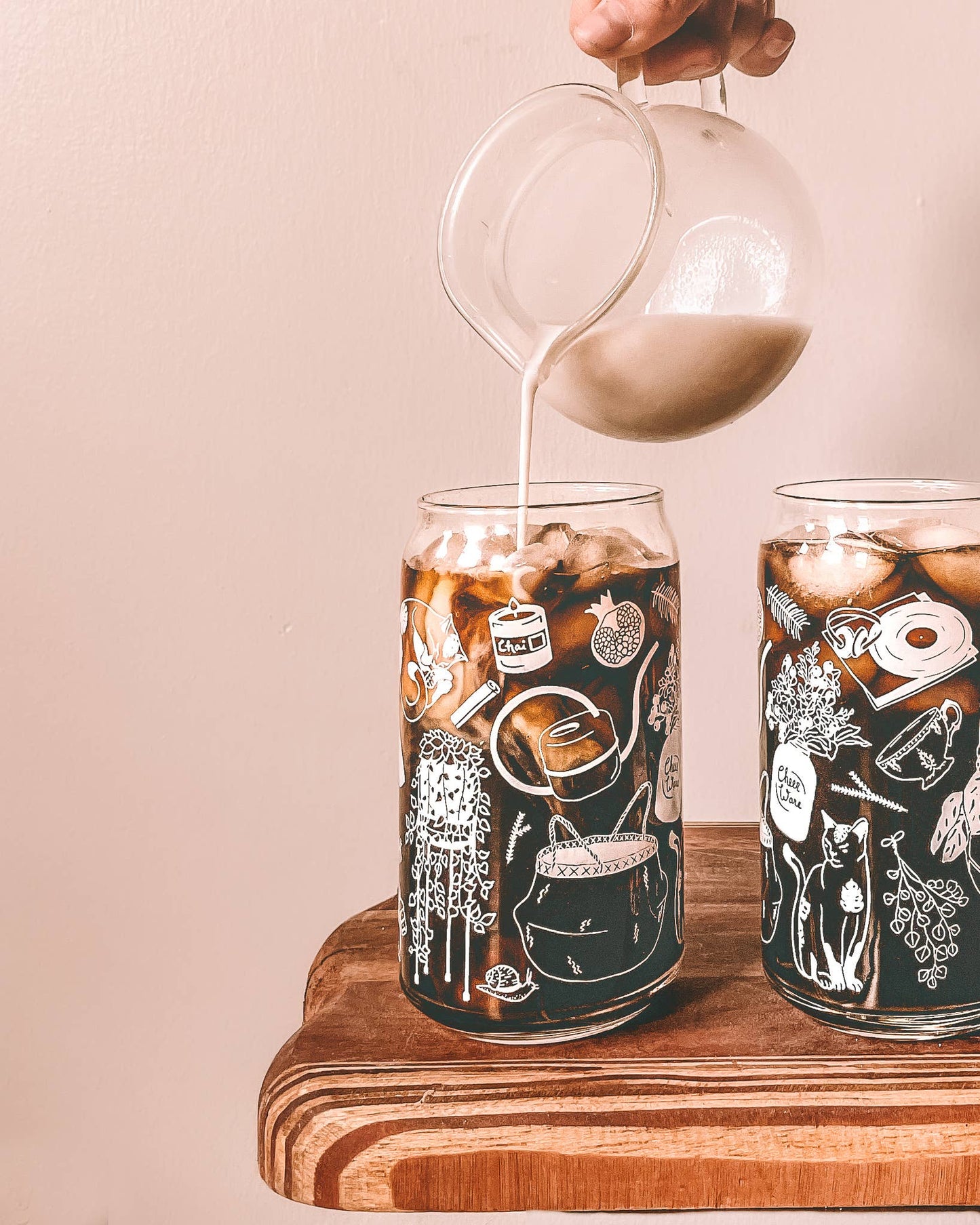 Cancelled Plans 16oz Can Glass | plants, records, cats & tea