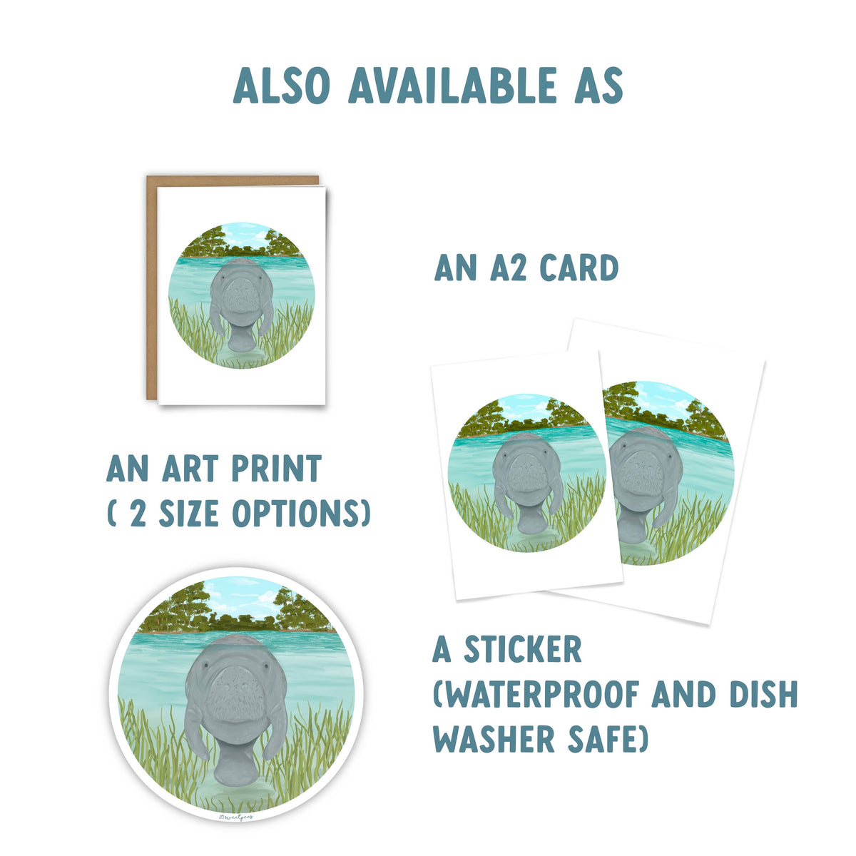 Manatee Sticker