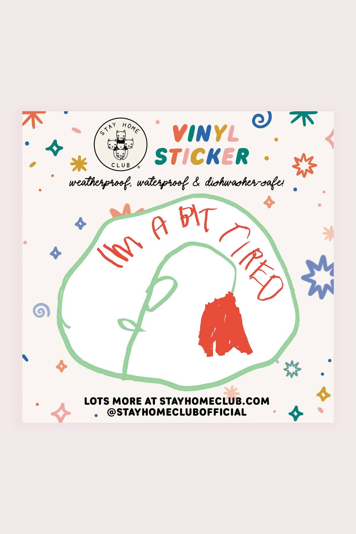 Bit Tired Vinyl Sticker