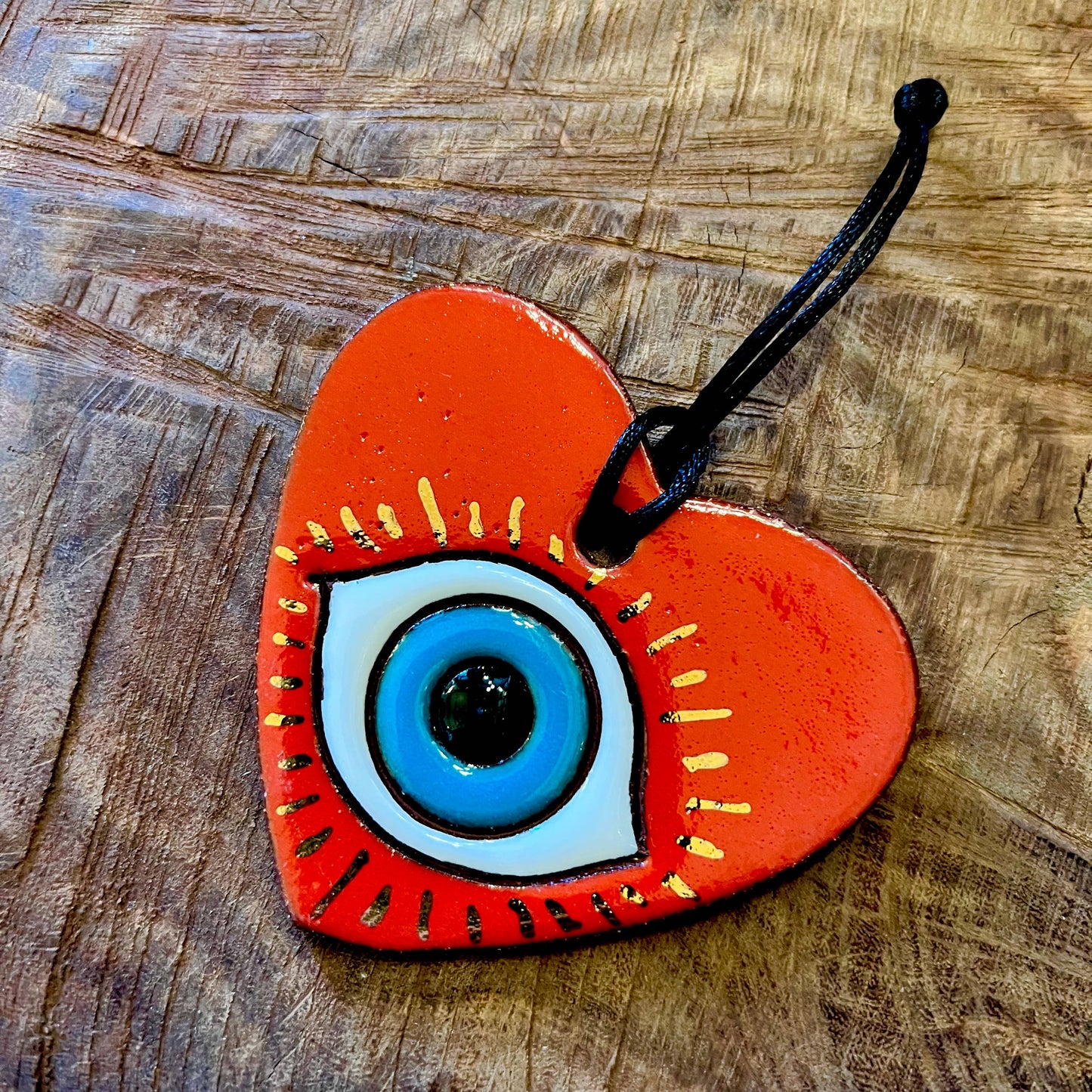Eye Love You Ceramic Heart Ornament