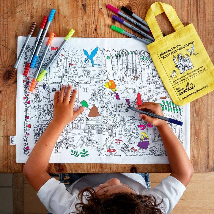 Craft Kit DIY - Coloring Mat - Fairytales and Legends
