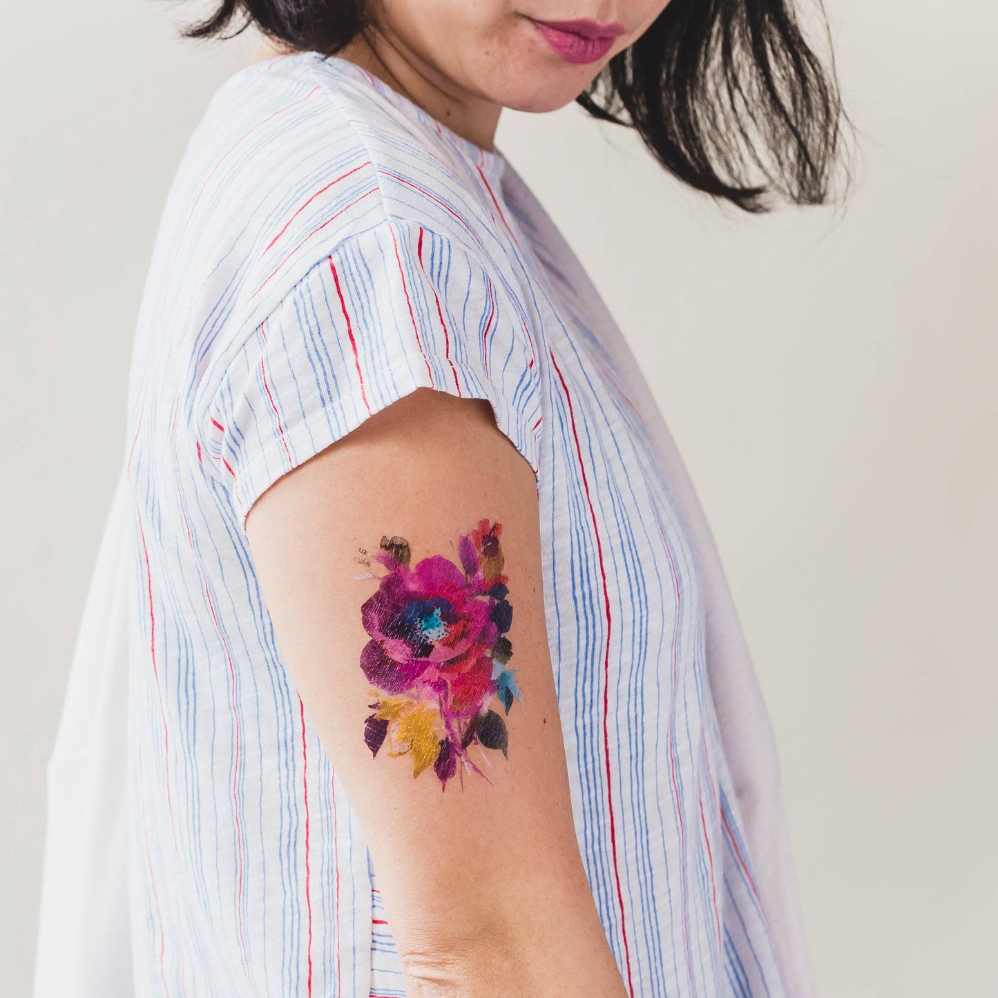 Festive Floral Tattoo Pair