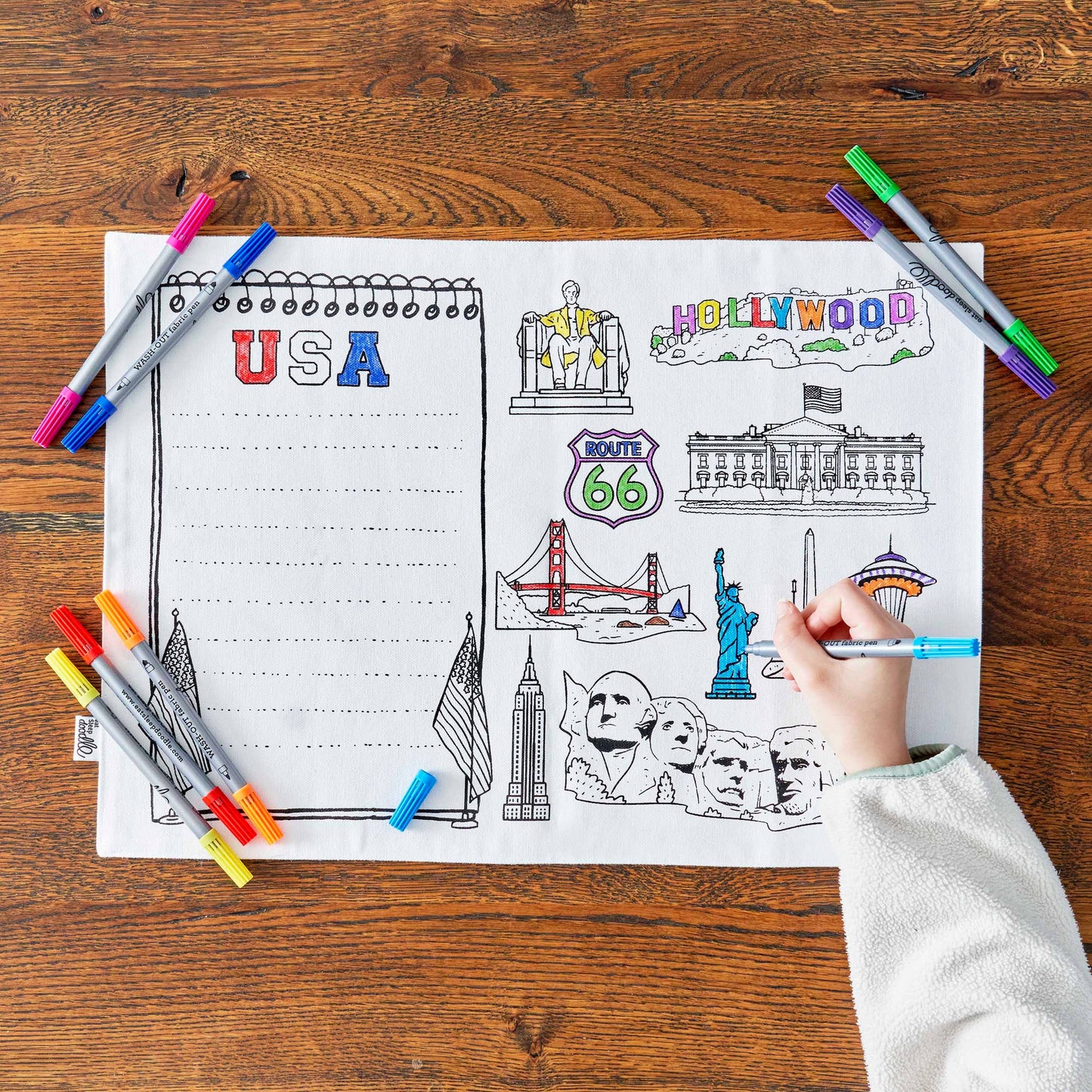 Craft Kit DIY - Coloring Mat - US Map