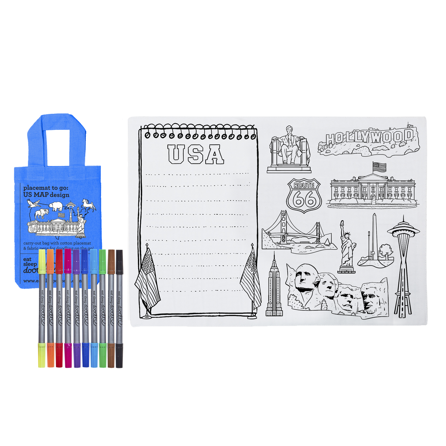 Craft Kit DIY - Coloring Mat - US Map