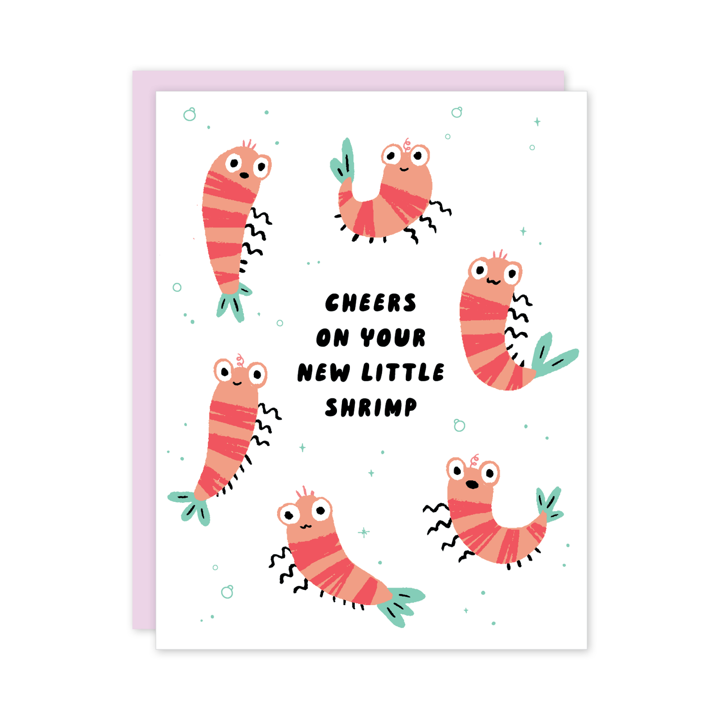 Baby Shrimp Expecting Pregnancy Card