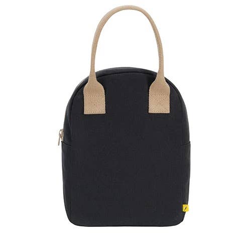 Zipper Lunch Bag - Black Solid