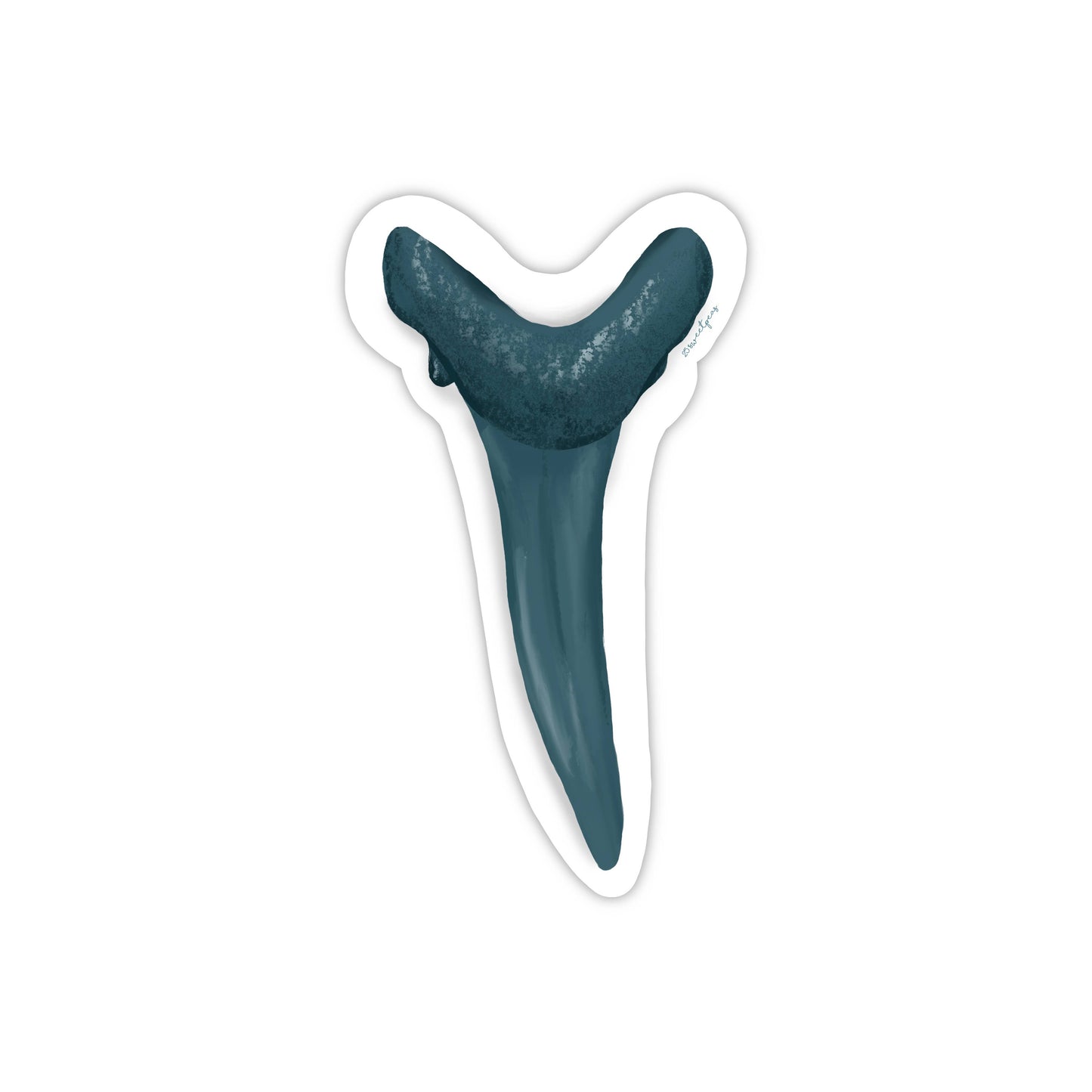 Shark Tooth Sticker, Sand Tiger Shark Tooth Art