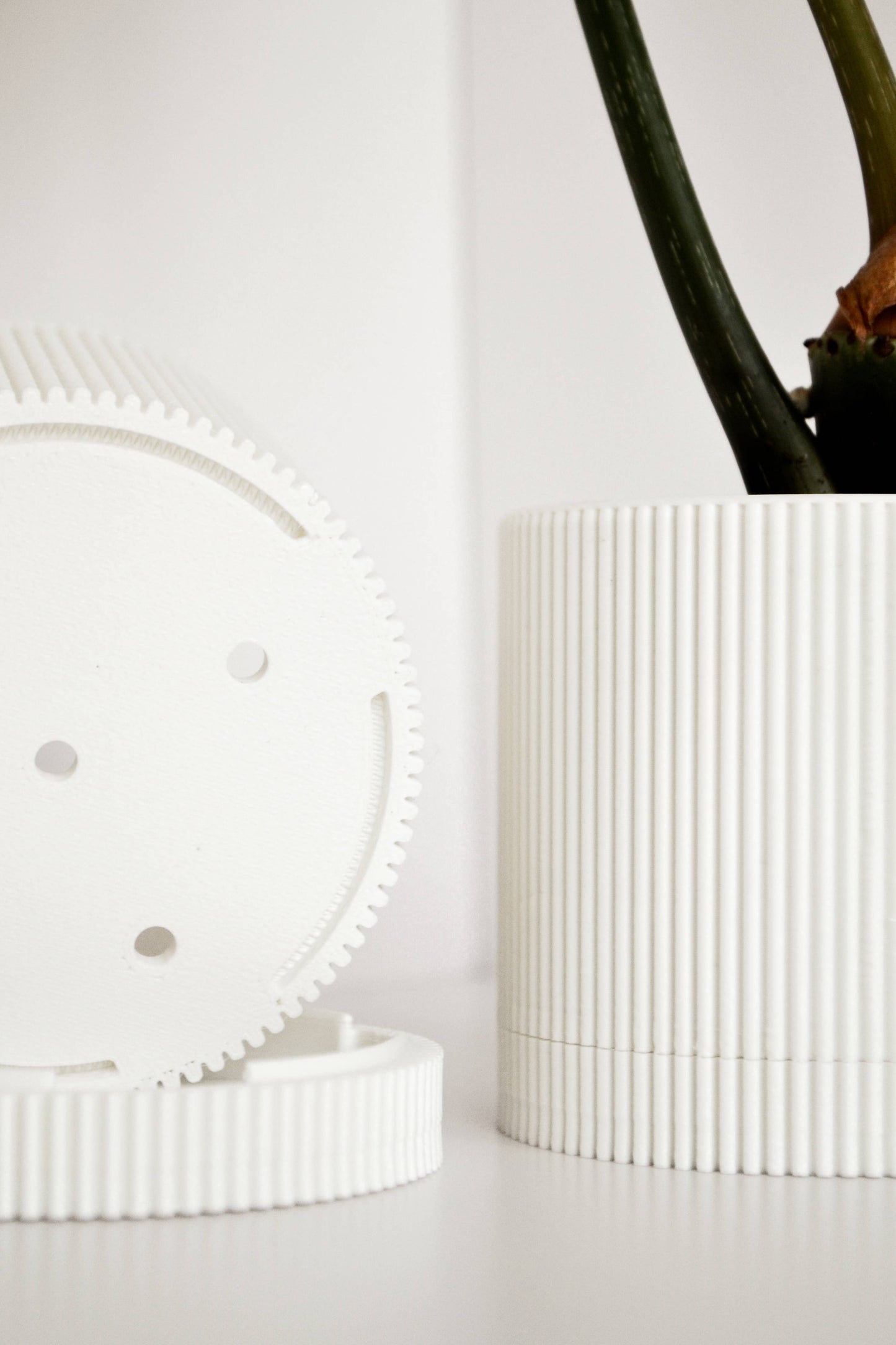 Ridged Planter with Detachable Drainage Tray