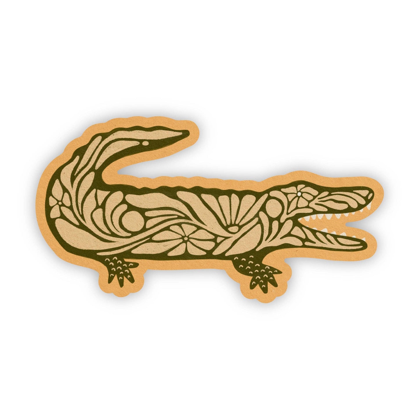 Floral Gator - Vinyl Sticker