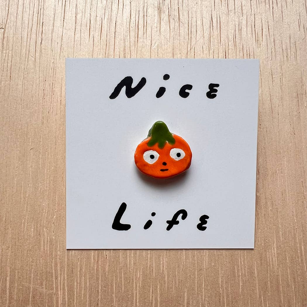Ceramic tomato pin