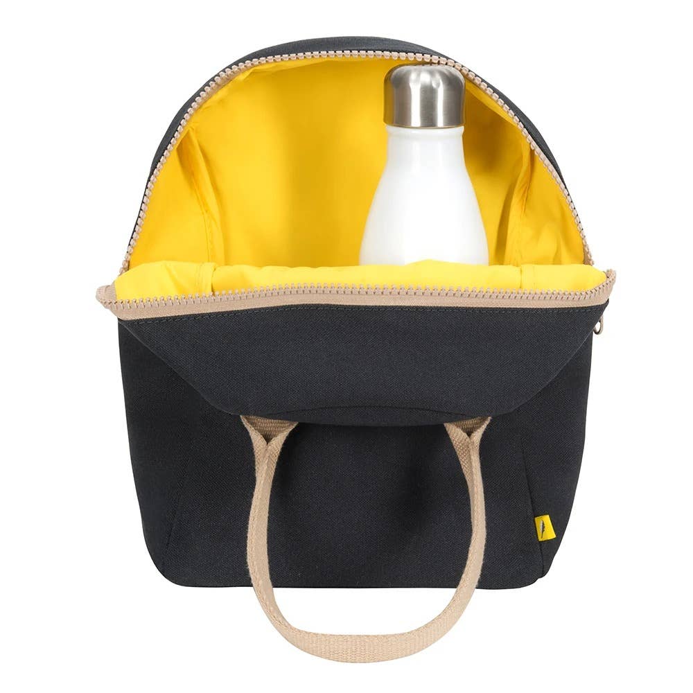 Zipper Lunch Bag - Black Solid