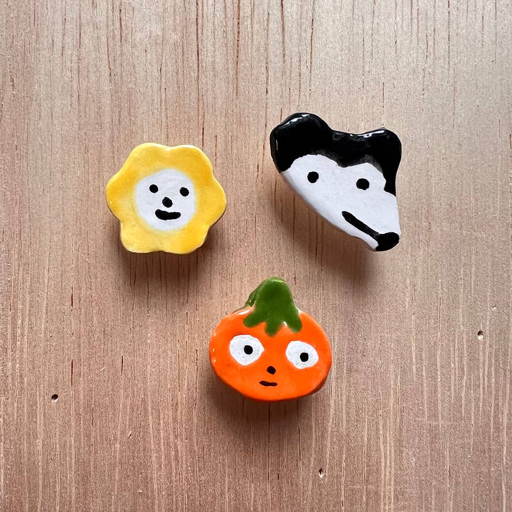 Ceramic tomato pin