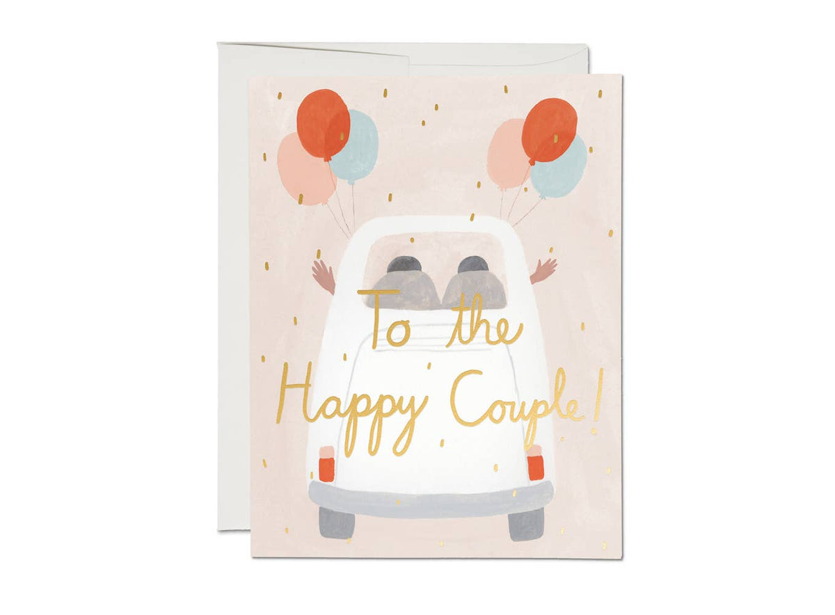 Away They Go wedding Greeting Card