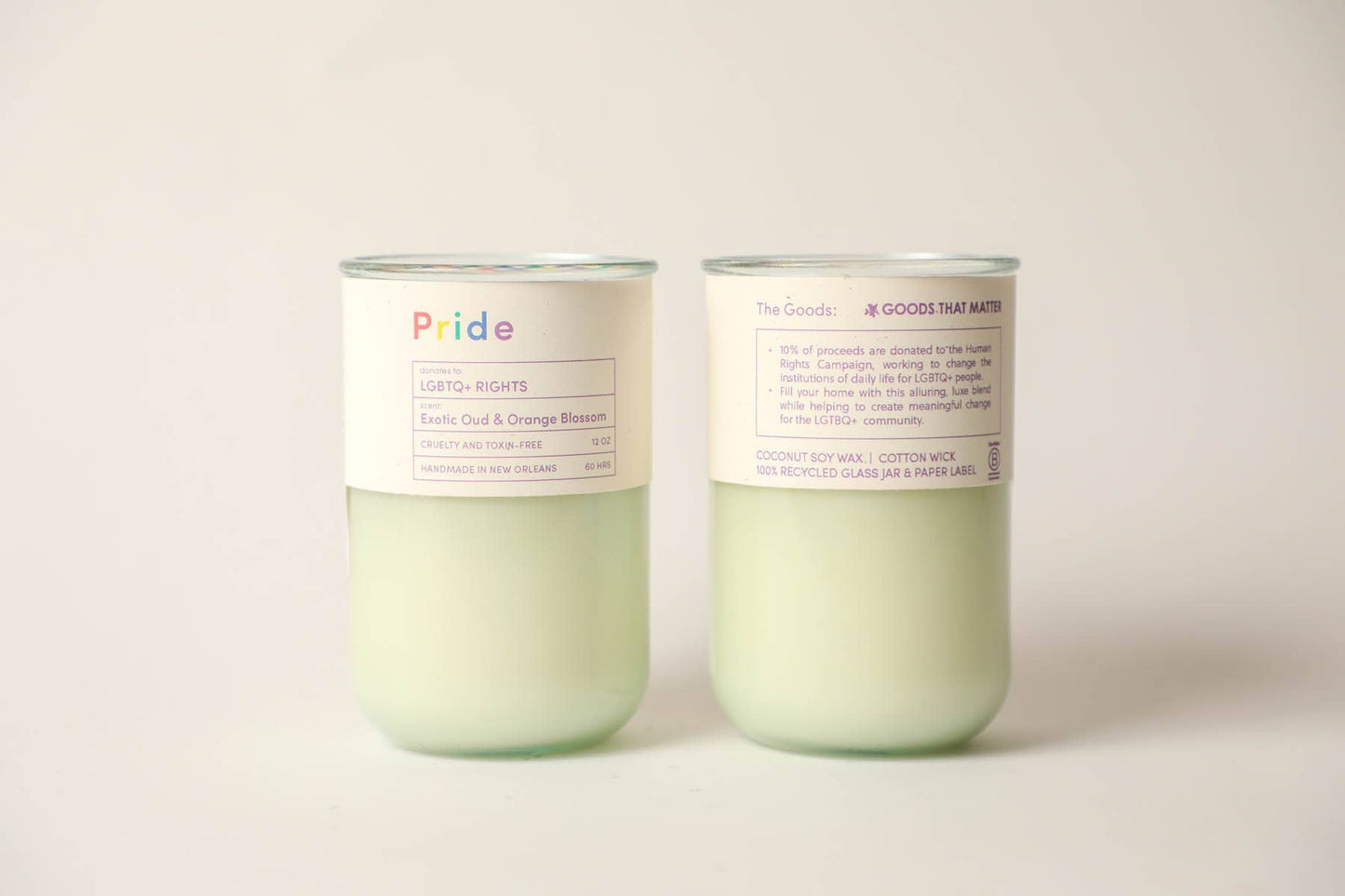 PRIDE, LGBTQ+ Rights, Woodsy Citrus Scented Candle, Eco Soy