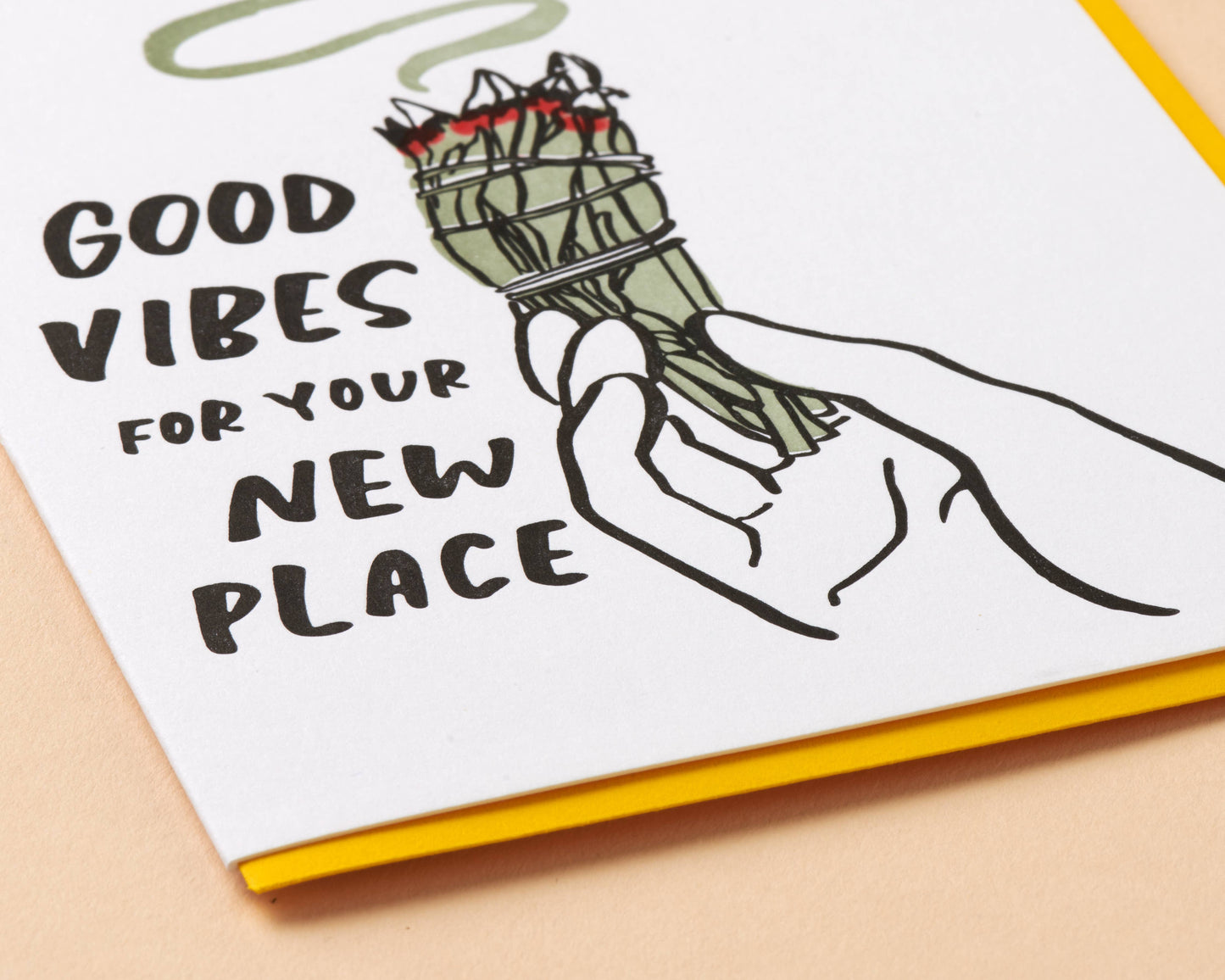 Sage New Home Letterpress Greeting Card- Made in USA