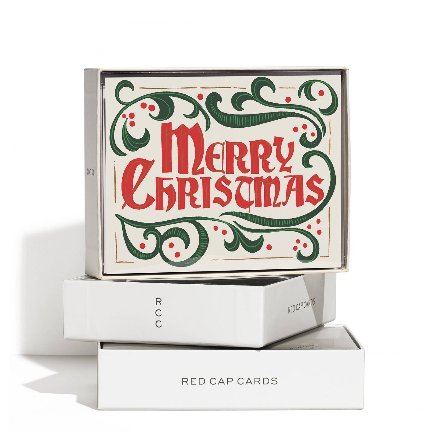 Old-Fashioned Christmas holiday greeting card
