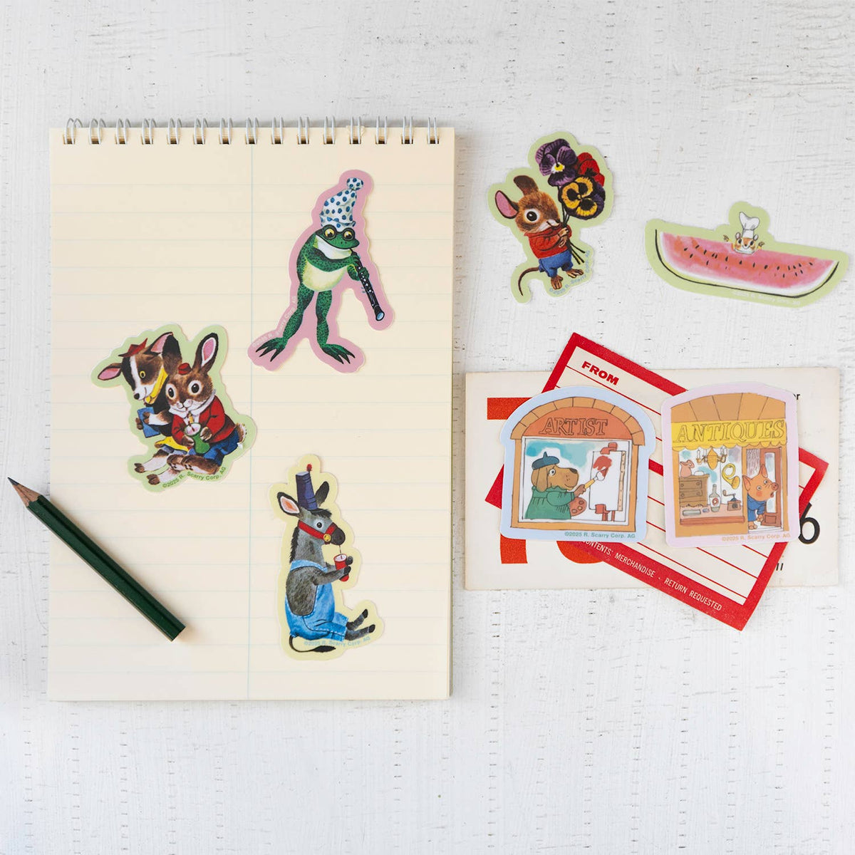 Richard Scarry® Valentine - Lowly Heart Doily Sticker