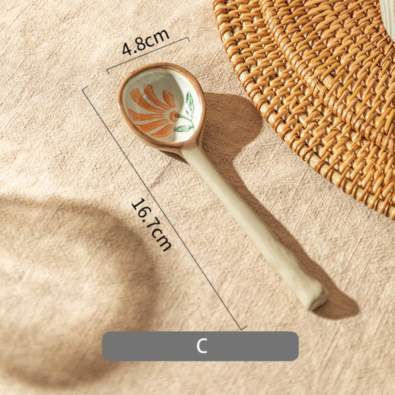 Japanese Ceramic Soup Spoon