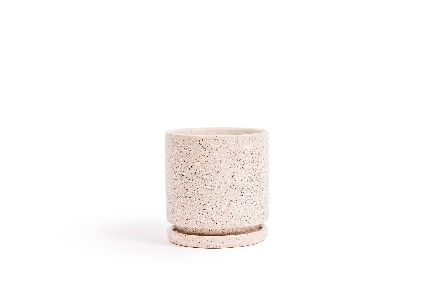 10.5" Gemstone Cylinder Pots with Water Saucers