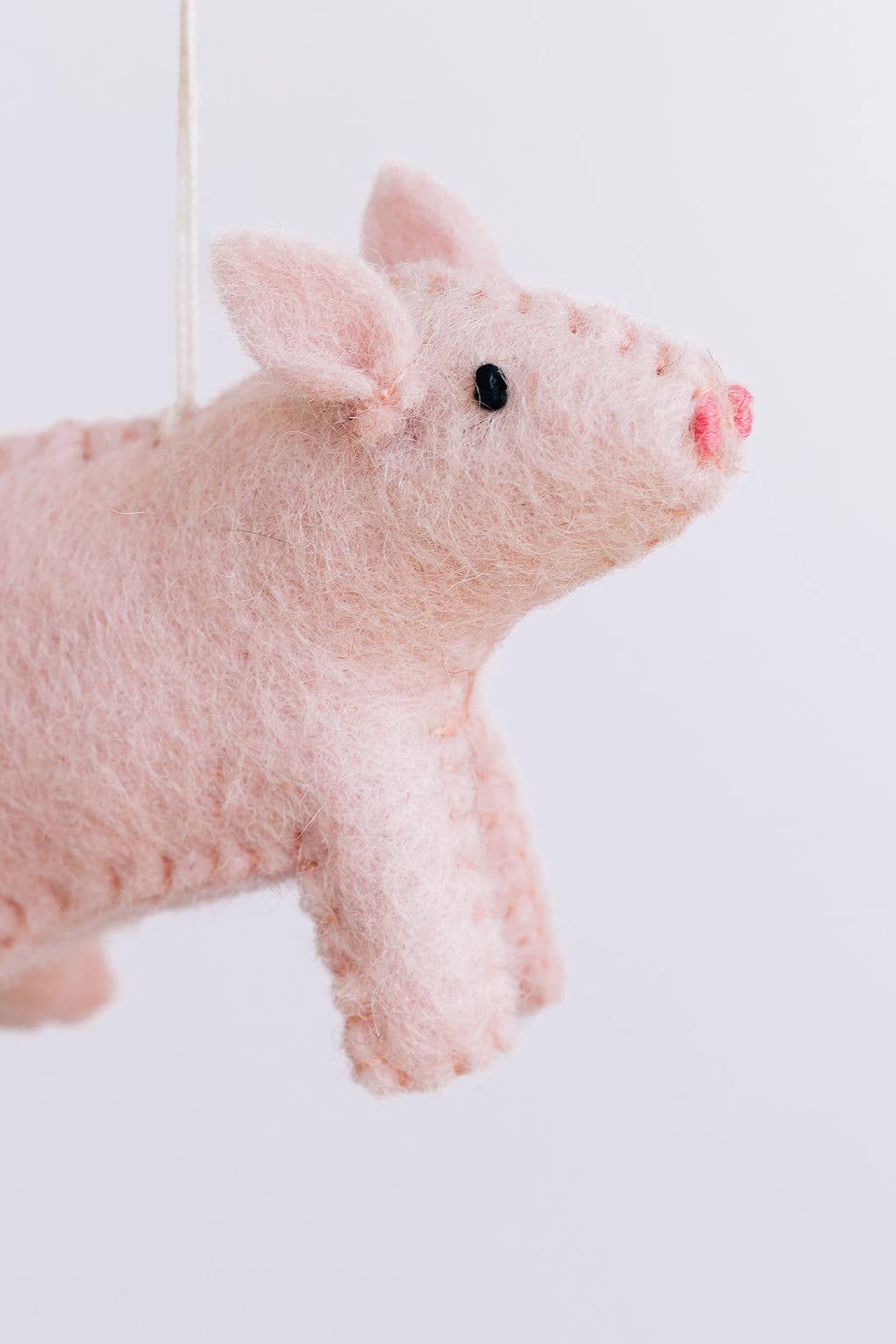 Christmas Pig Ornament - Handmade Farm Theme Christmas Gift
