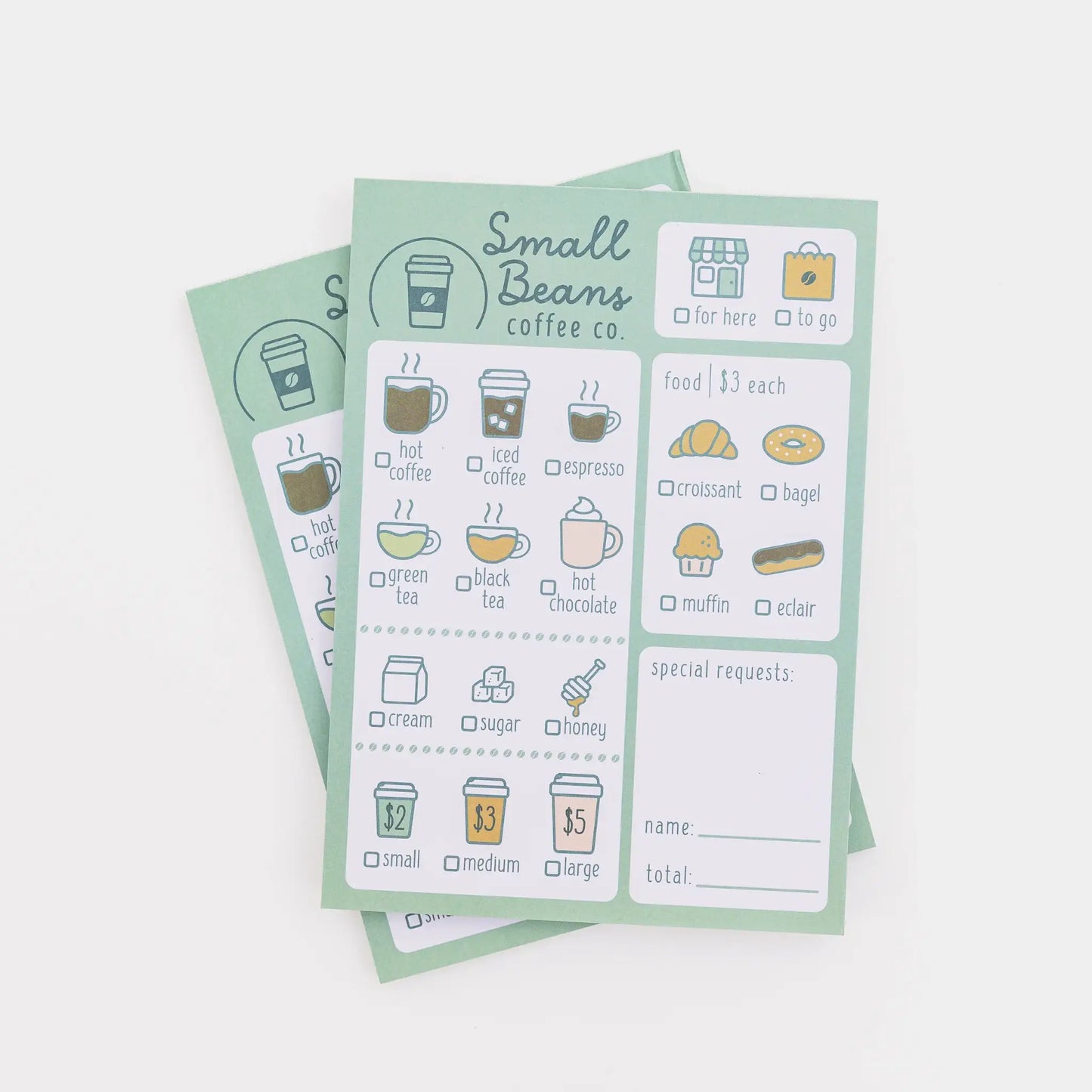 Coffee Shop Pretend Play Notepad | Imaginative Gift