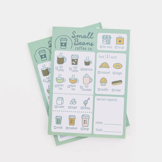 Coffee Shop Pretend Play Notepad | Imaginative Gift