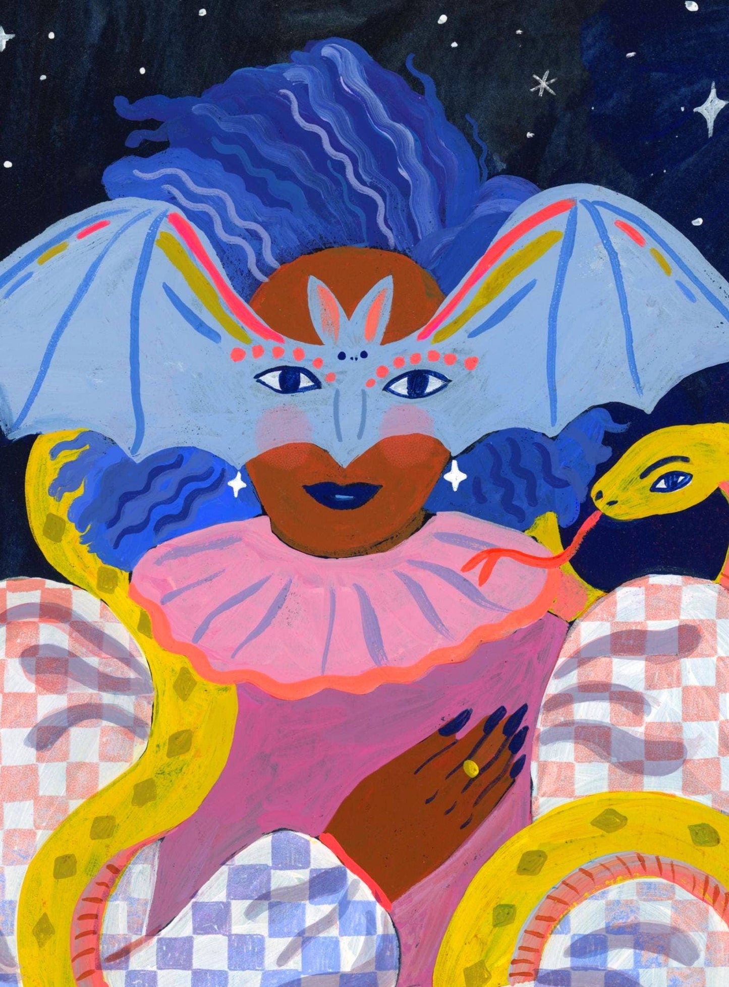 Art Print - Halloween Bat Queen by Sarah Walsh