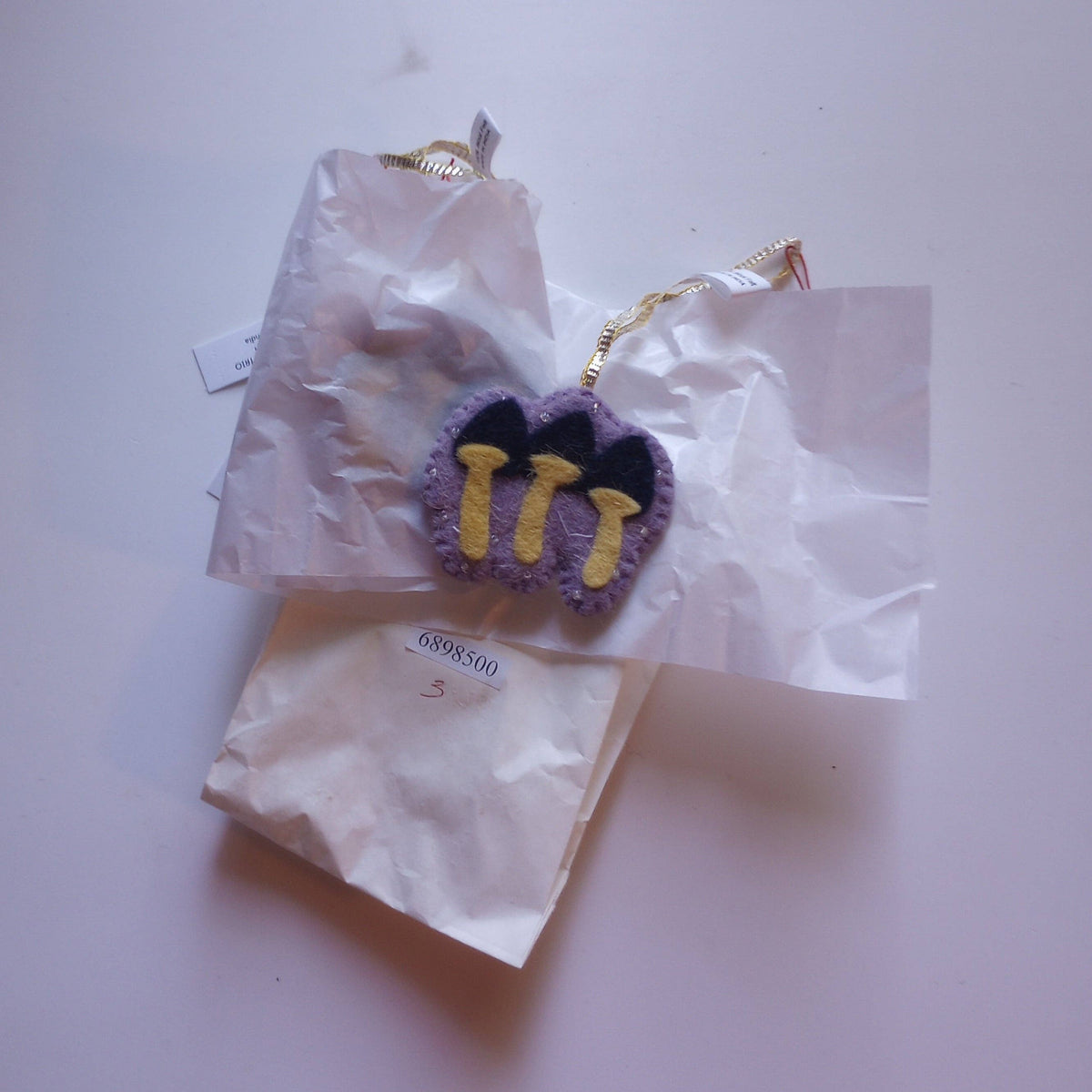 * Felt Mushroom Trio Ornament