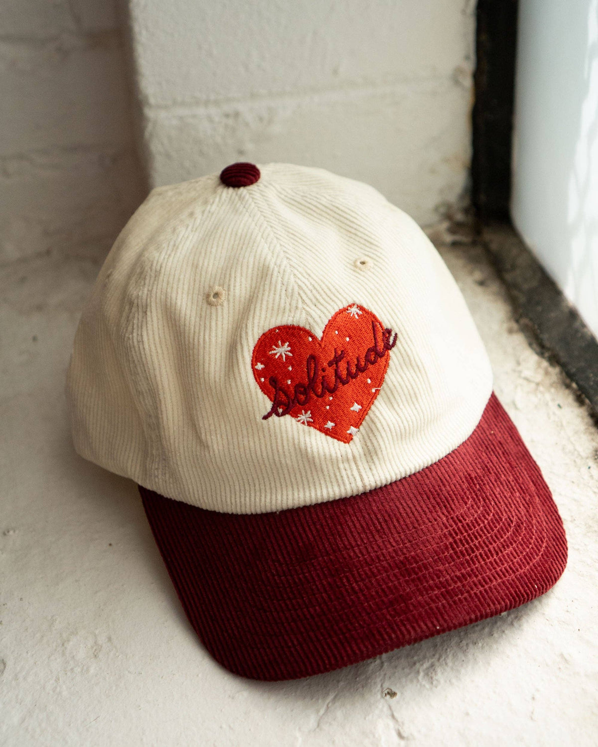 Solitude Two-Tone Corduroy Dad Hat | Embroidered Cord Cap