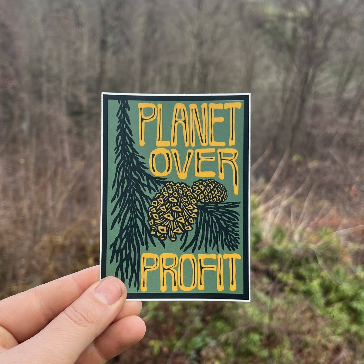 Planet Over Profit Sticker | matte vinyl environmental – Cultivate Jax