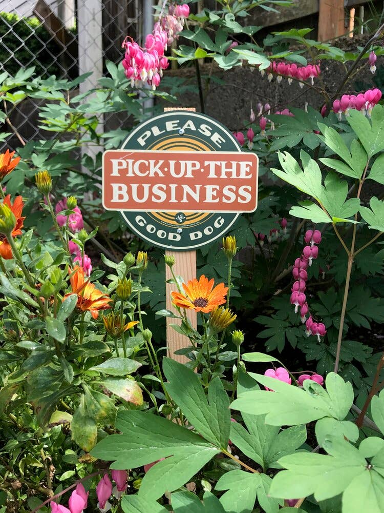 Pick Up The Business Good Dog - Yard and Garden Sign