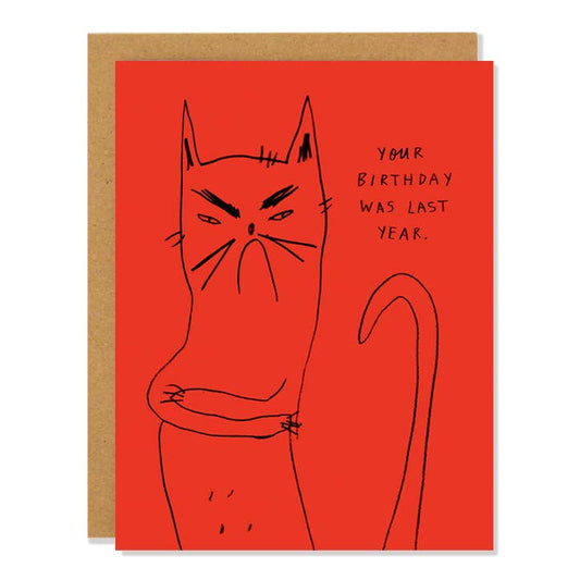 Bitter Kitty - Birthday Greeting Card