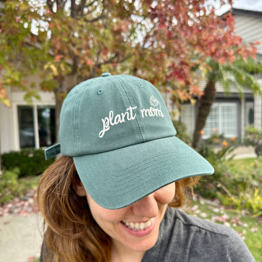 Plant Mom Hat Green