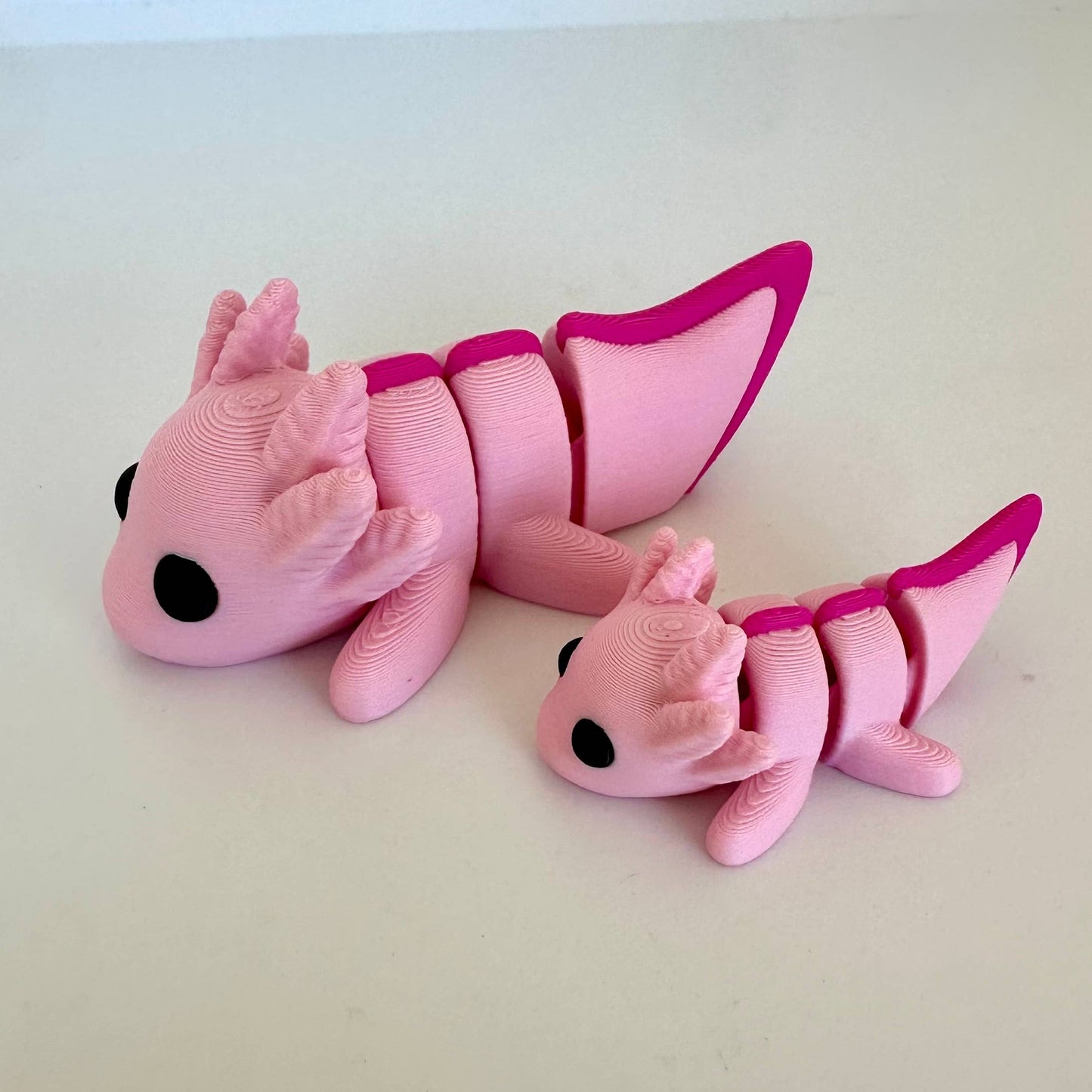 3D Printed Articulating Baby Axolotls