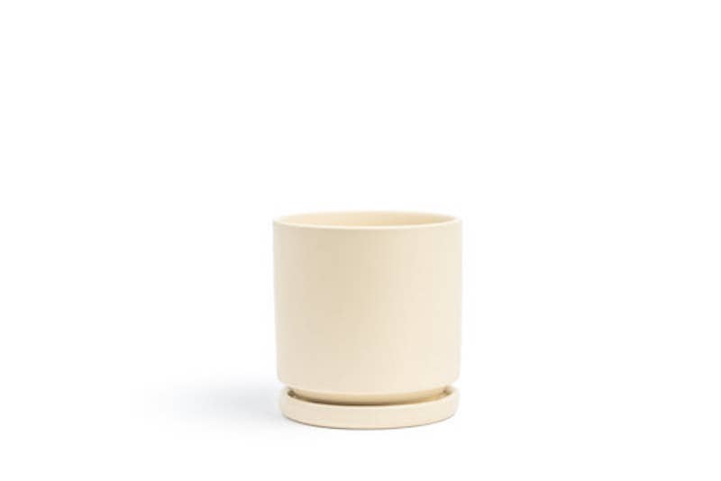 10.5" Gemstone Cylinder Pots with Water Saucers
