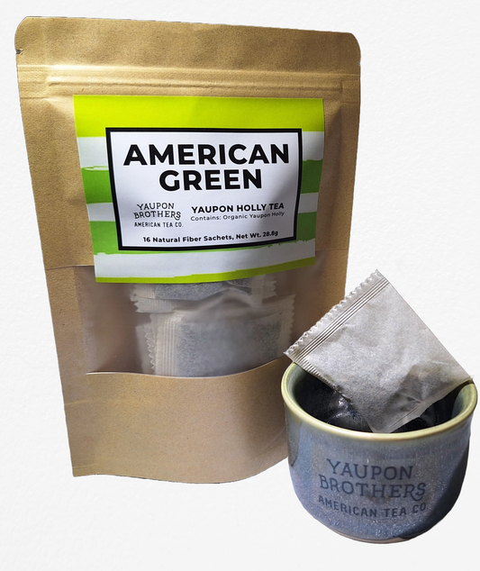 American Green Yaupon Holly Tea  Zip Packet
