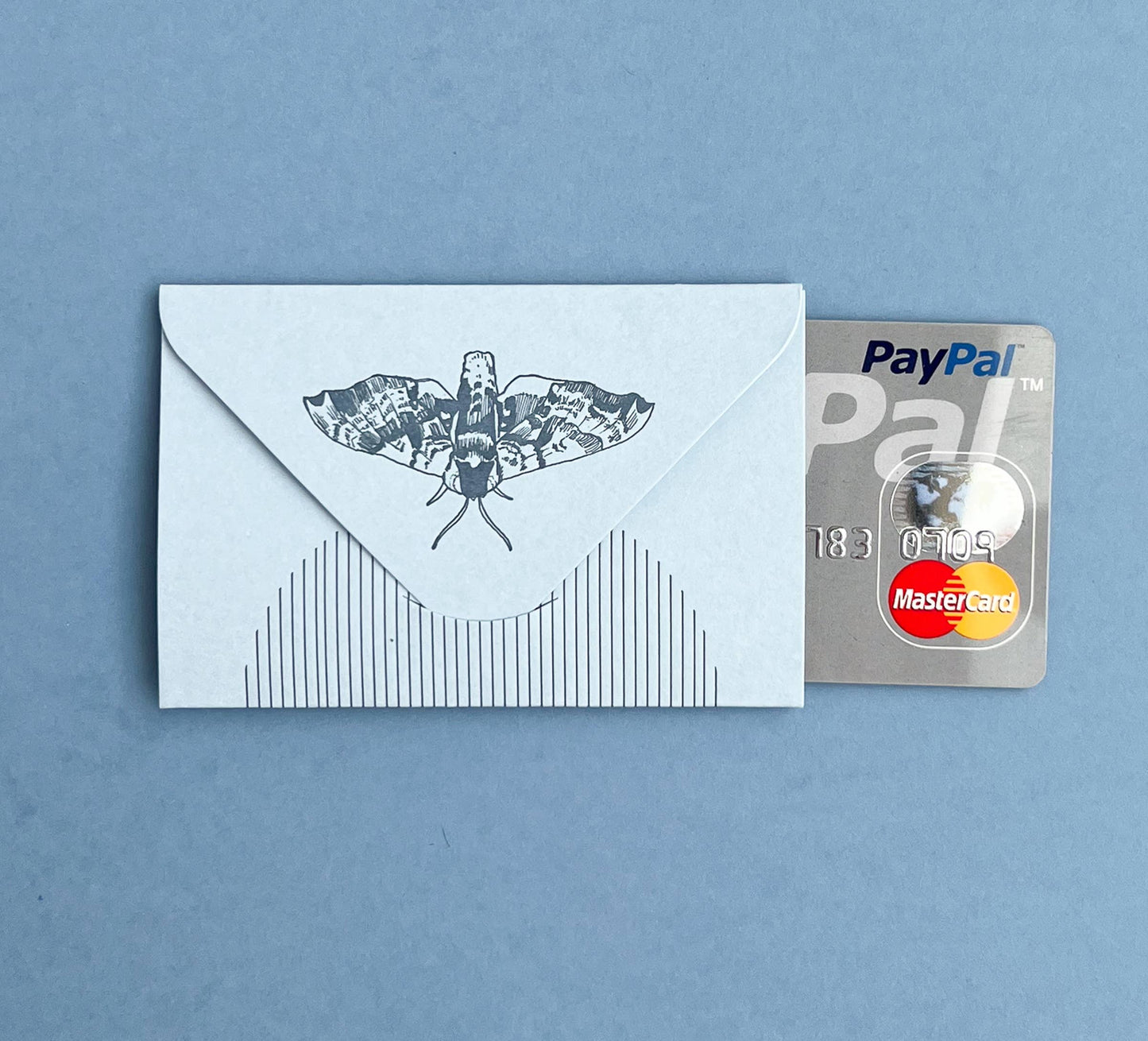 Blue moth mini card