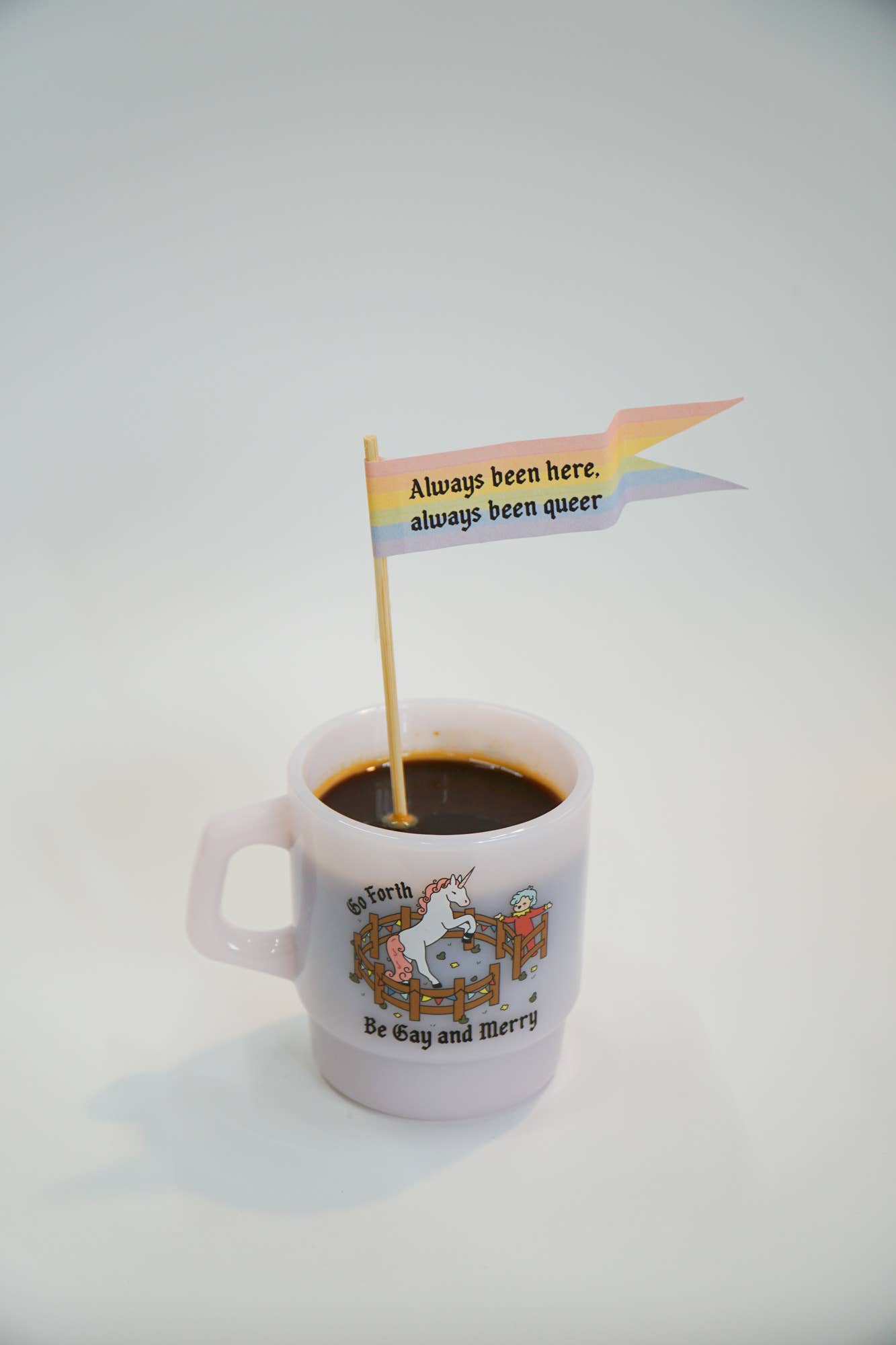 "Be Gay and Merry" Pink Mug