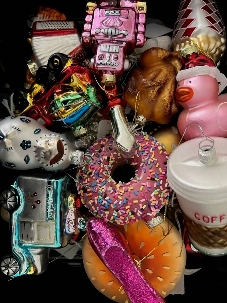 Vintage Christmas Ornament Glass Ball Cat Silver 2025