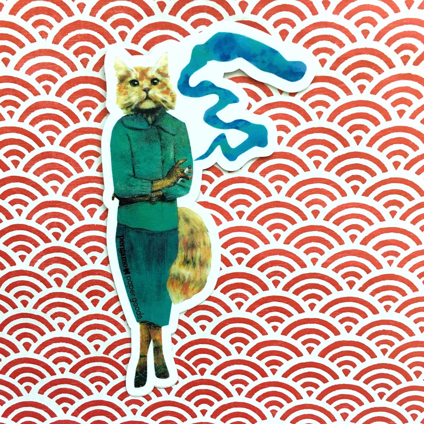 Cannabis Cat Vinyl Sticker - 4"