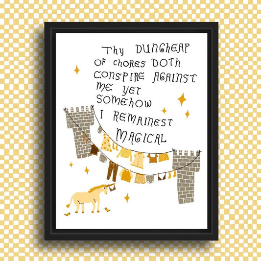 DOTH CONSPIRE Art Print (white textured paper)